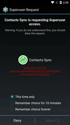 Contacts Sync android App screenshot 2